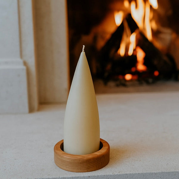 HAND TURNED | PYRAMID CANDLE HOLDER