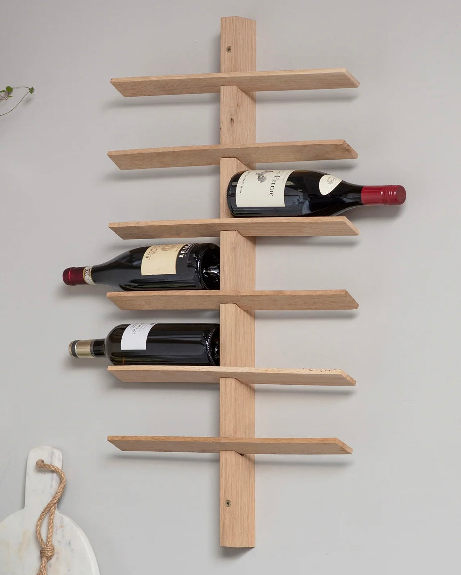 Oak Wine Rack - 12 Bottle