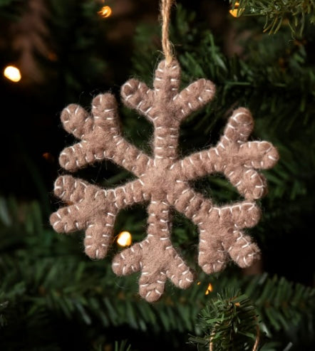 SNOWFLAKE FELT DECORATION | 3 COLOURS