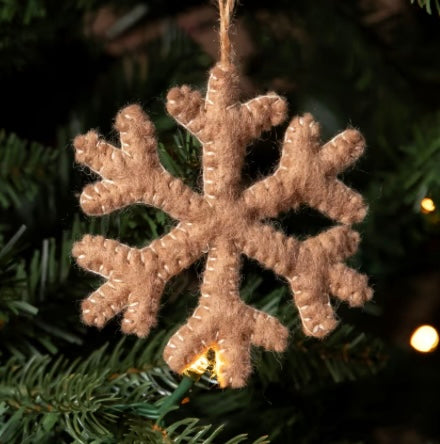 SNOWFLAKE FELT DECORATION | 3 COLOURS