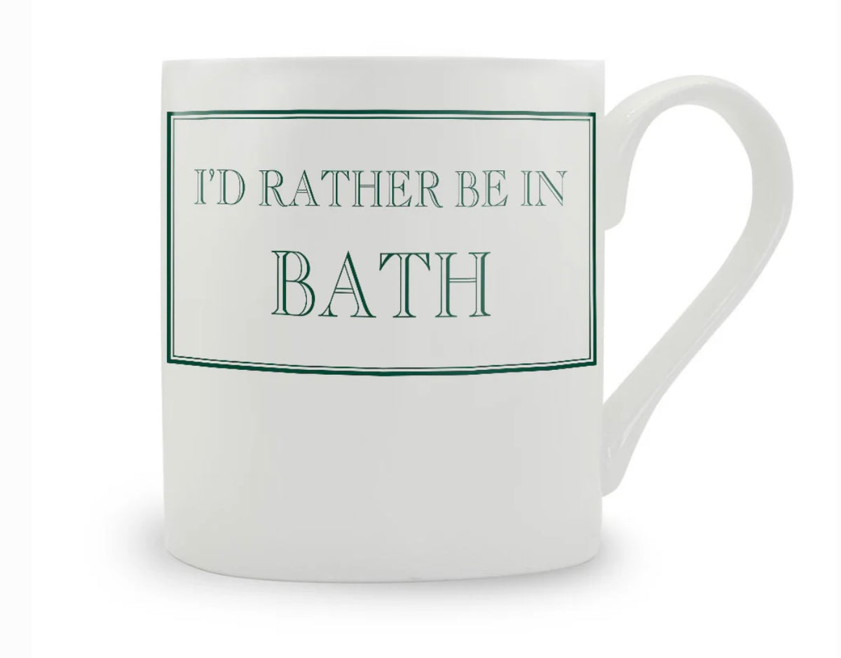 I'd Rather Be In Bath Mug Large - Green