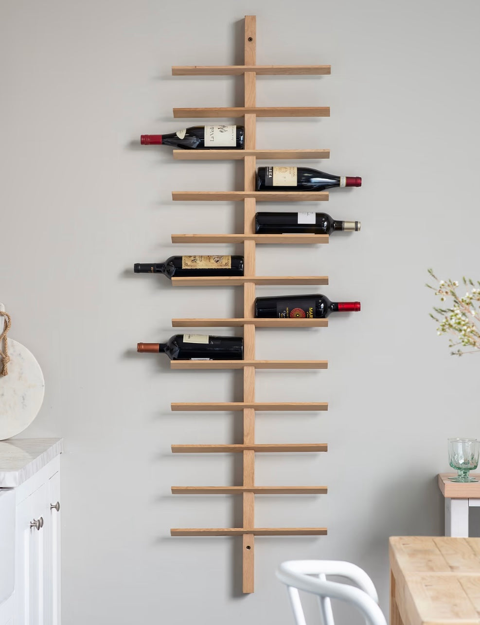 Oak Wine Rack - 24 Bottle