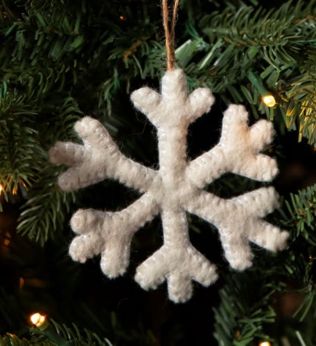 SNOWFLAKE FELT DECORATION | 3 COLOURS
