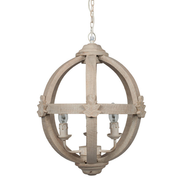WEATHERED WOOD | GLOBE PENDANT | SMALL