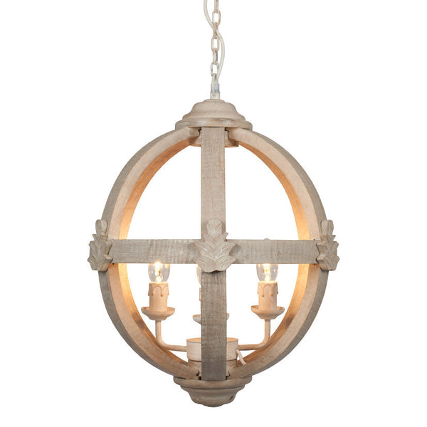 WEATHERED WOOD | GLOBE PENDANT | SMALL