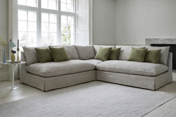 THE BARN | CORNER SOFA & FOOTSTOOL WITH TRAY