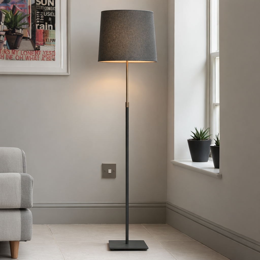 Enkel - Adjustable Floor Lamp - Grey