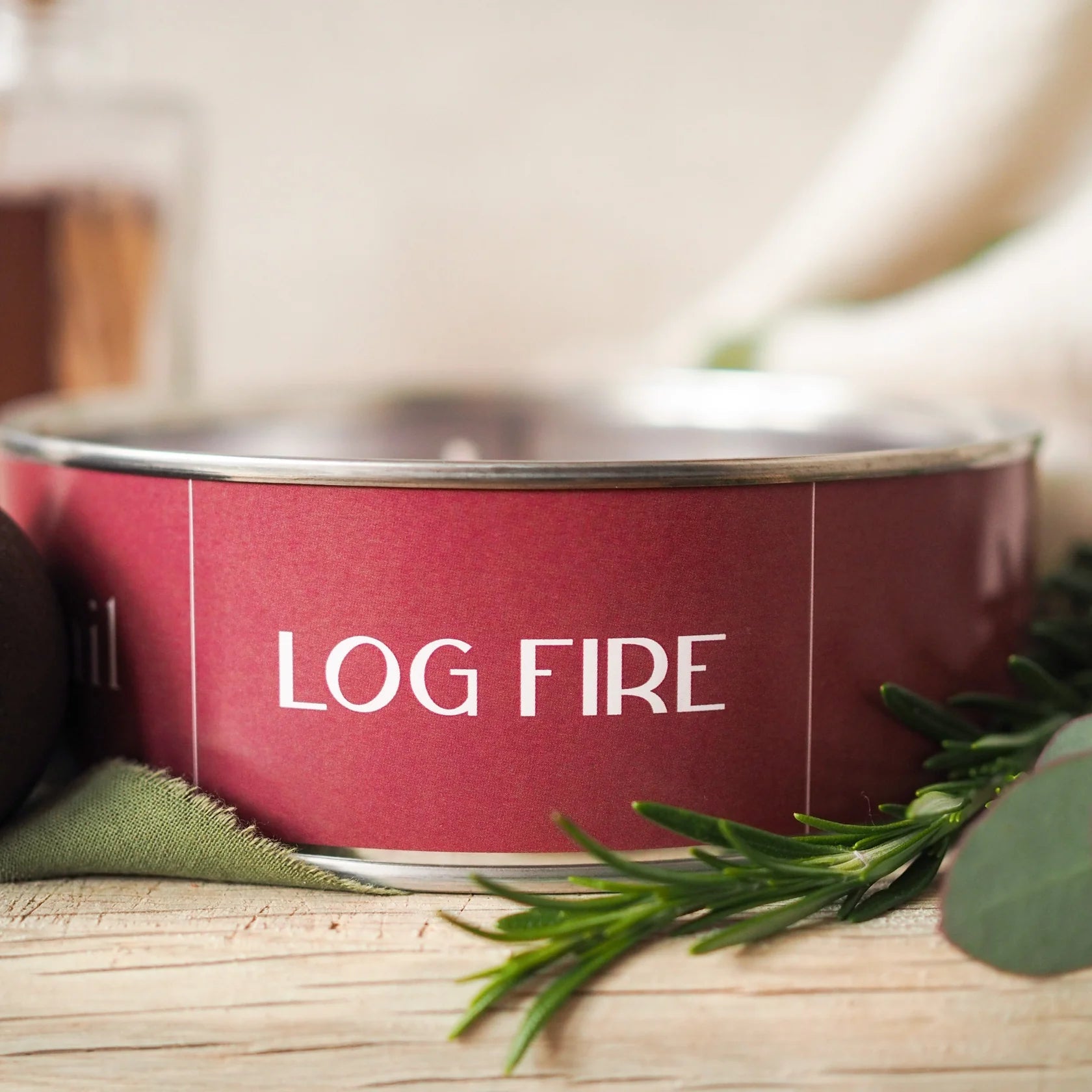 Triple Wick Candle - Log Fire