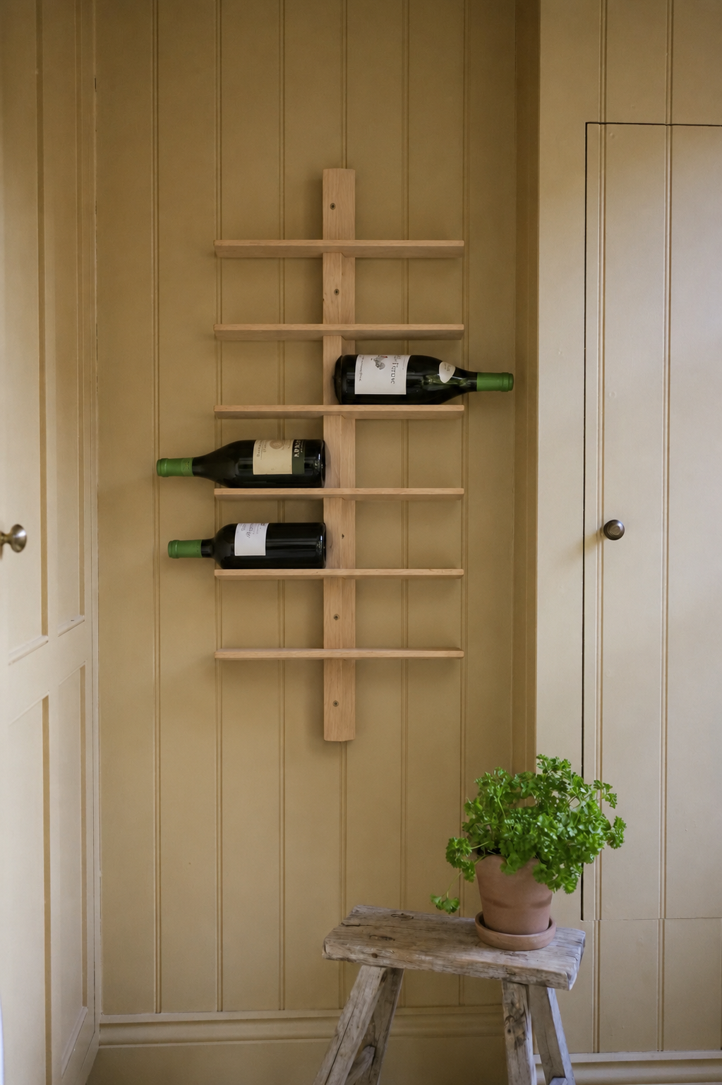 Oak Wine Rack - 12 Bottle