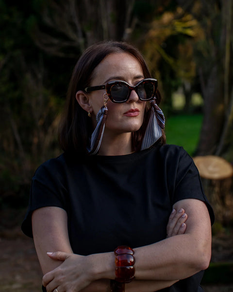 CHALK | DOVER GLASSES CHAIN/SCARF BROWN