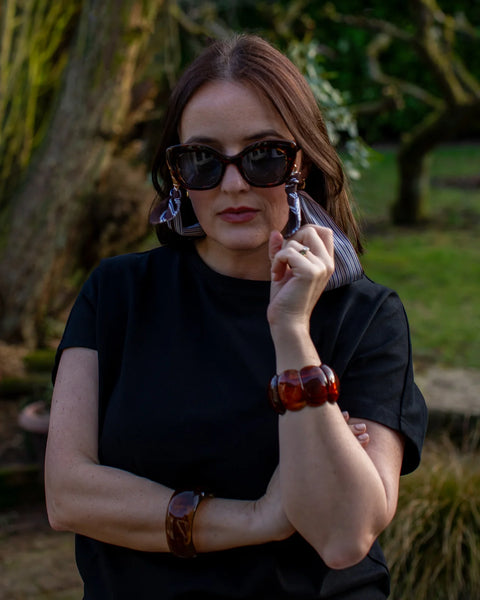 CHALK | DOVER GLASSES CHAIN/SCARF BROWN