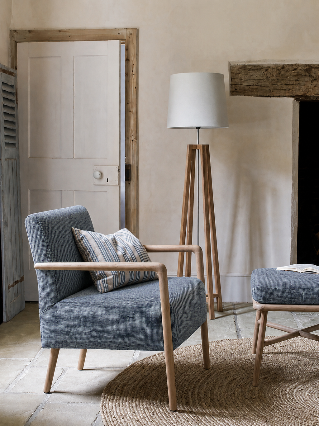 The Classic Scandi - Armchair - New England Blue