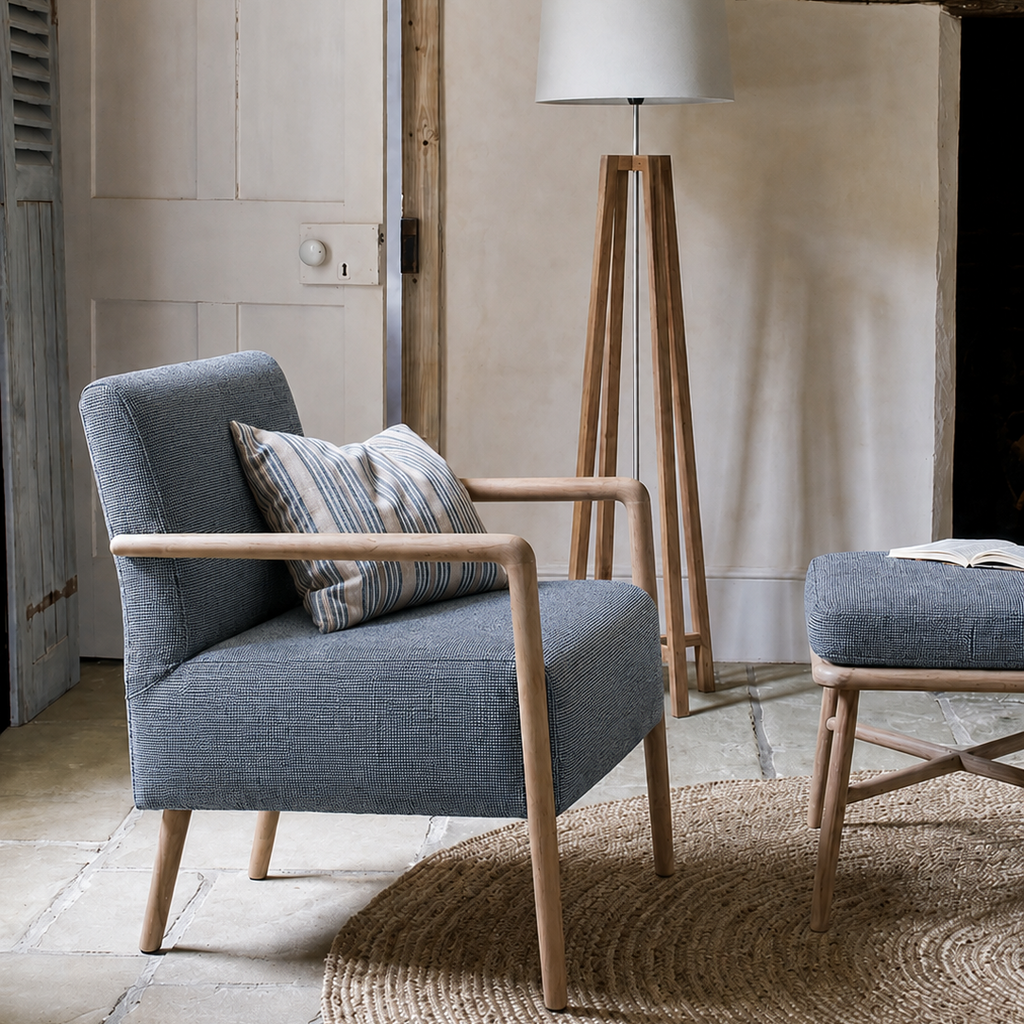 The Classic Scandi - Armchair - New England Blue
