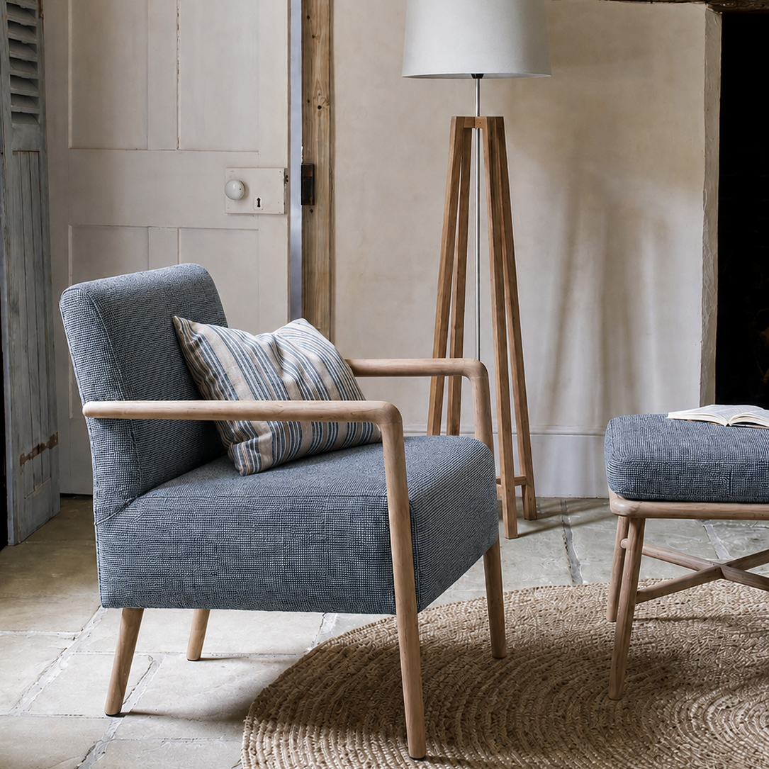 The Classic Scandi - Armchair - New England Blue