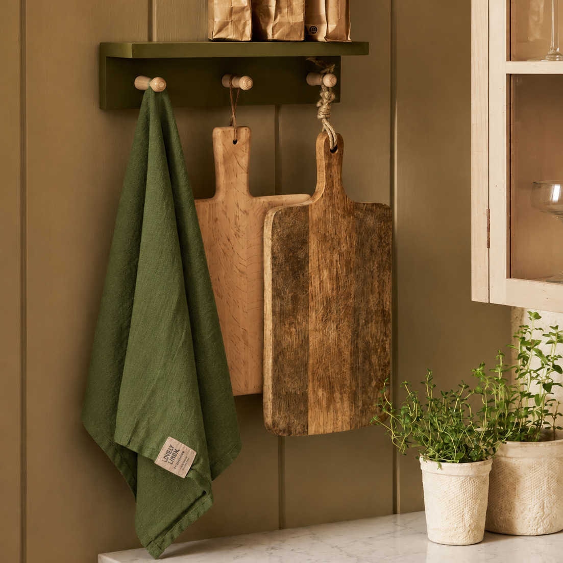 Swedish - Tea Towel - Jeep Green