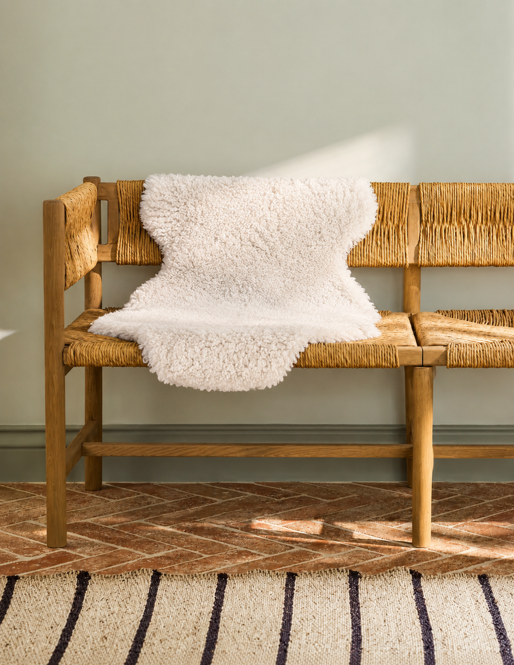 Lars - Large Curly Sheepskin - White
