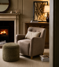 Sheepskin Pouffe - Olive