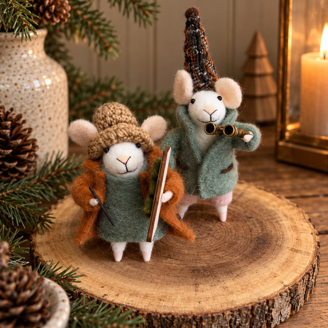 The Autumn Observers Duo - Felt Decoration