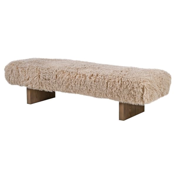 Soren - Sheepskin Bench