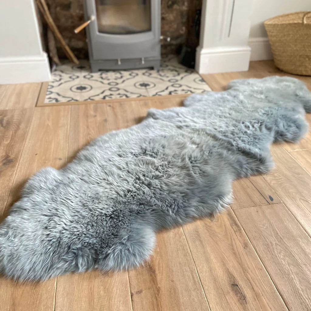 Ella - Longhaired Double Sheepskin - Light Grey