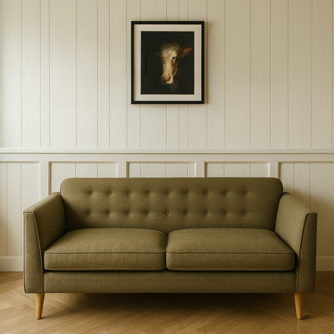 BESPOKE WOOL 3 SEATER SOFA | MOSS GREEN