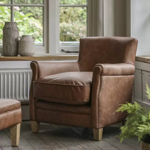 TETBURY LEATHER ARMCHAIR The Salcombe Trading Company