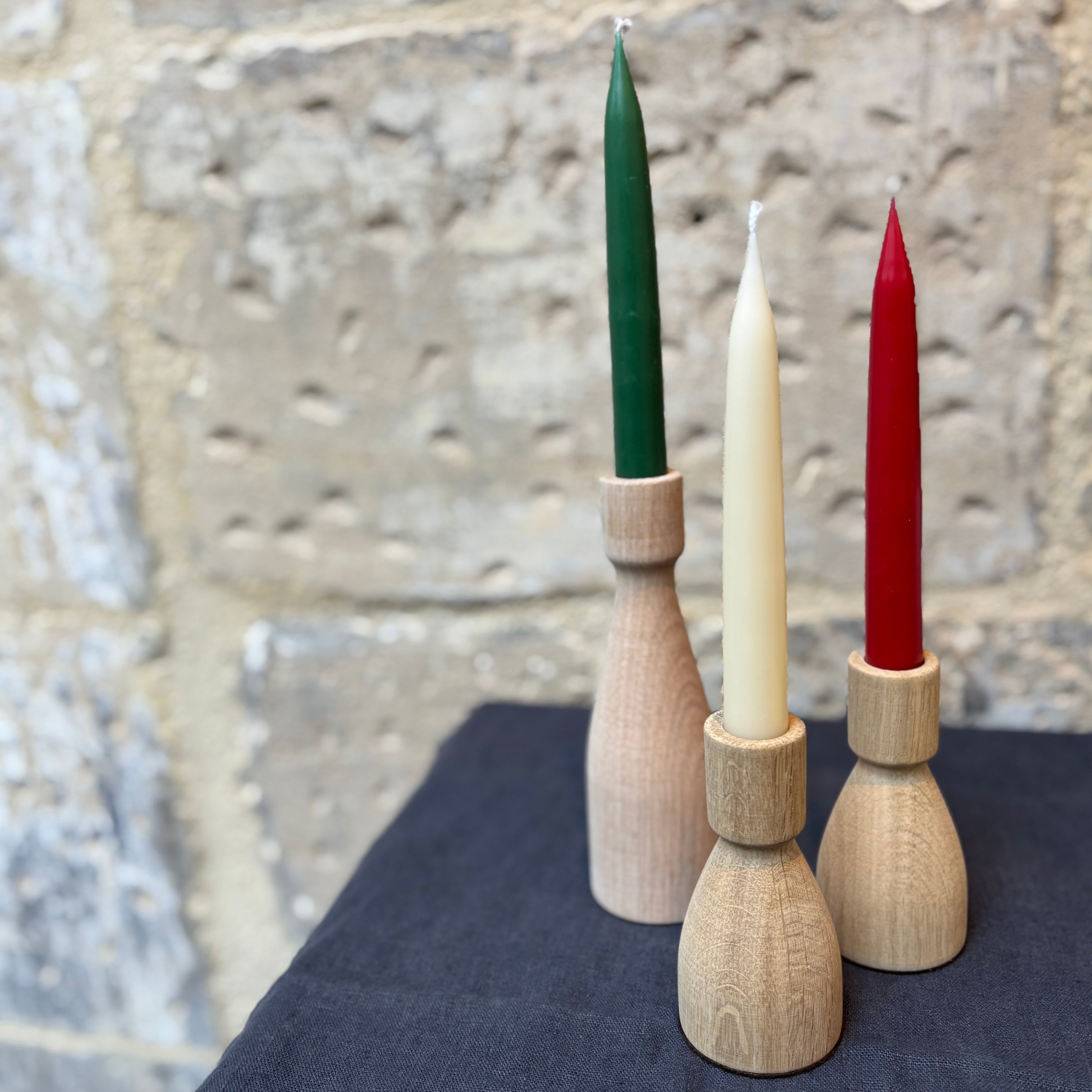 Walcot - Oak Candlestick - Tall