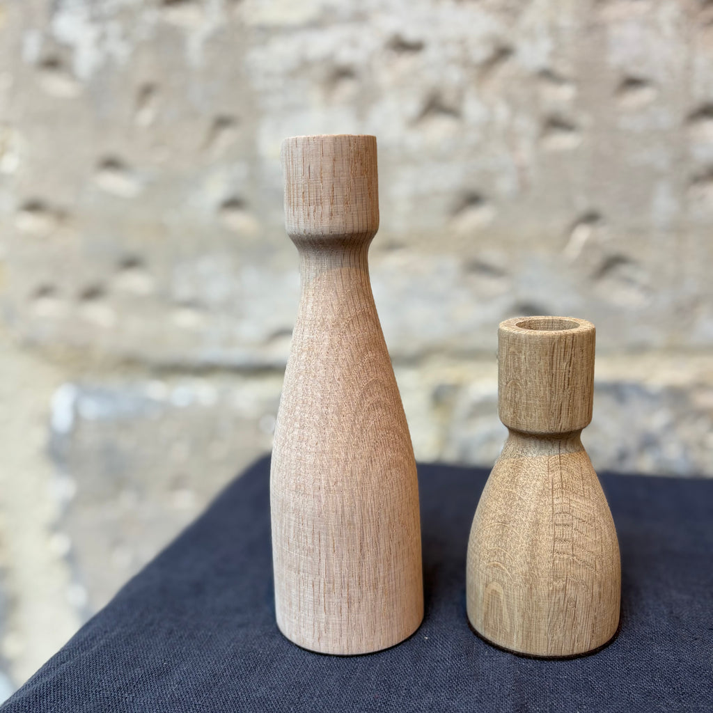 Walcot - Oak Candlestick - Tall