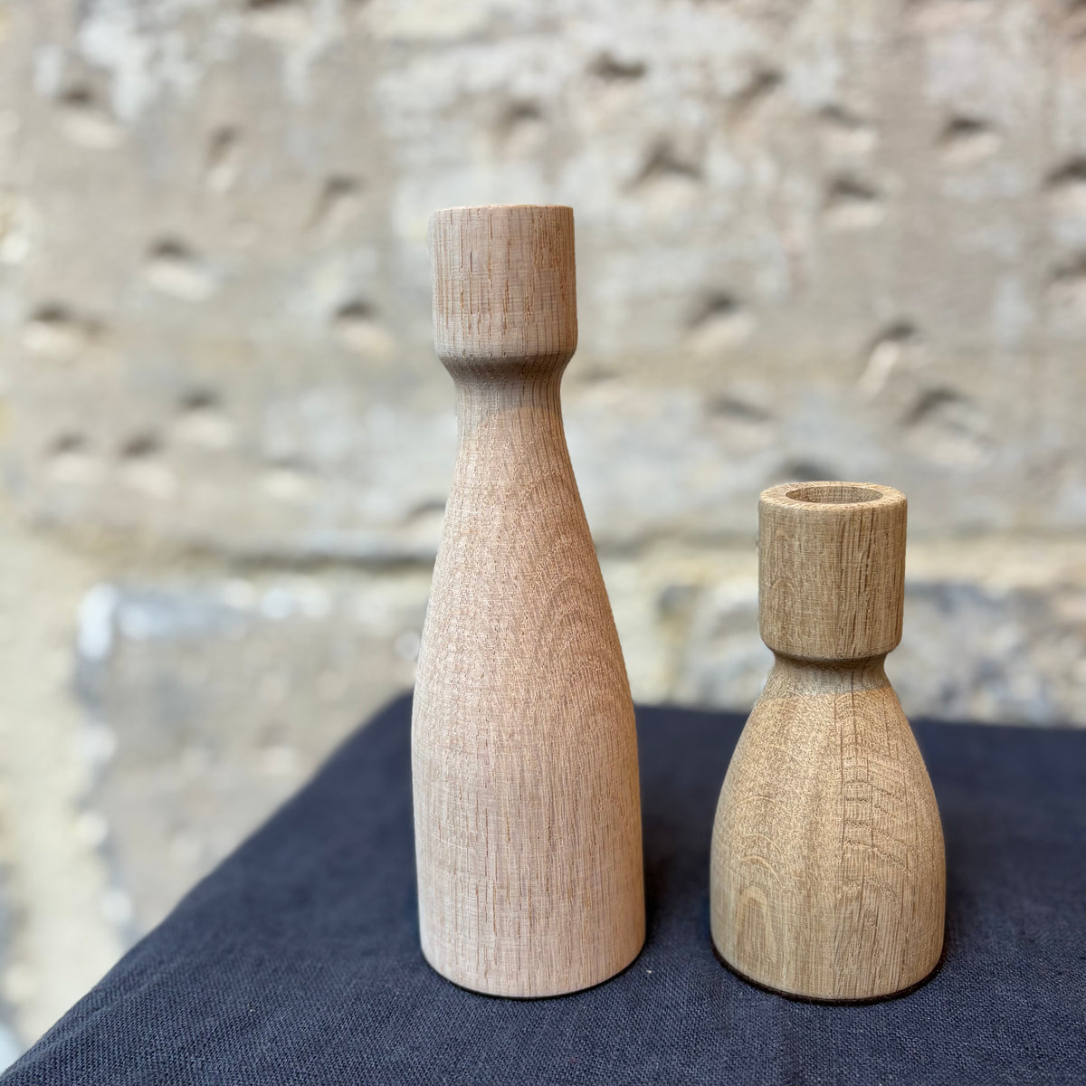 Walcot - Oak Candlestick - Tall