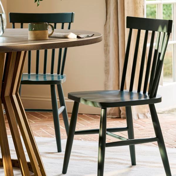 SPINDLE DINING CHAIR | FOREST GREEN
