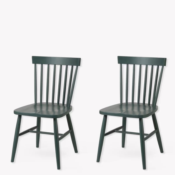 SPINDLE DINING CHAIR | FOREST GREEN