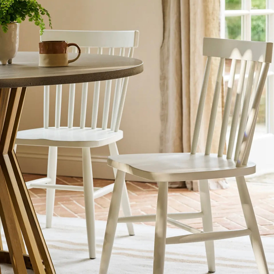 Spindle Dining Chair - Chalk White