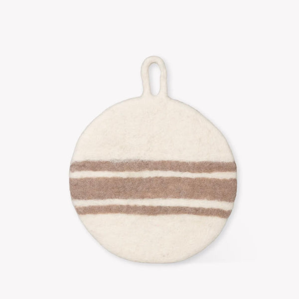 WALCOT | FELT TRIVET | STRIPED TRUFFLE