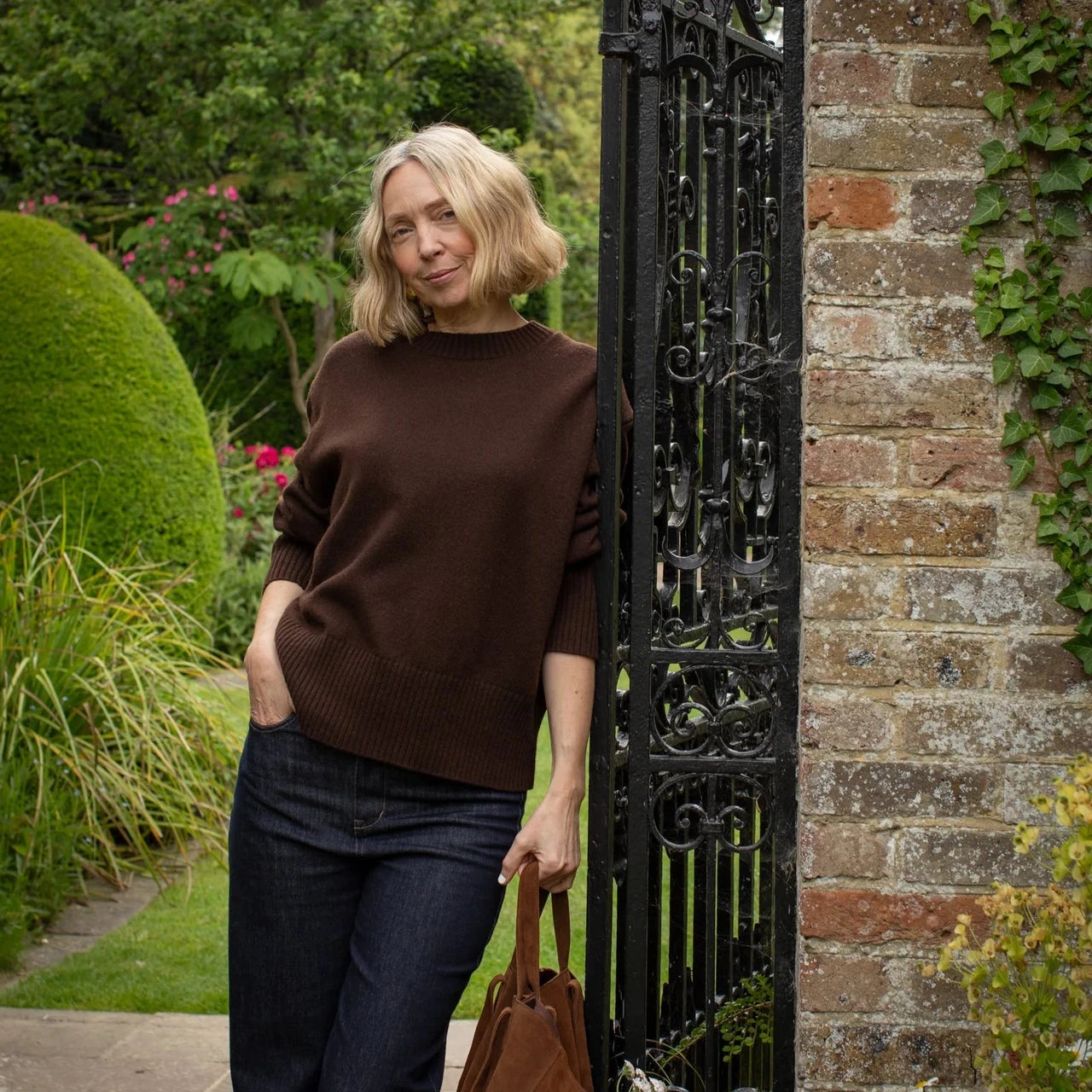 CHALK | DEVON JUMPER | CHOCOLATE