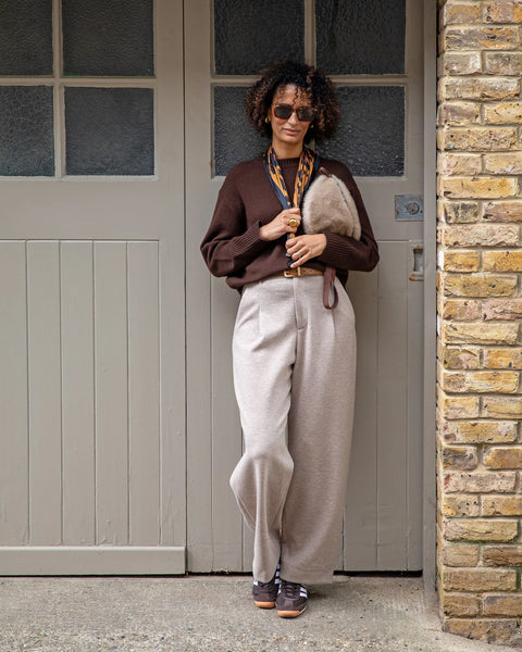 CHALK | DEVON JUMPER | CHOCOLATE