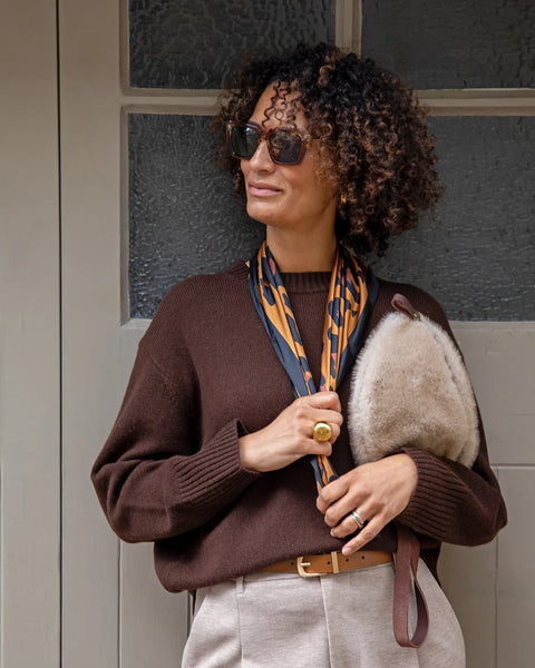 CHALK | DEVON JUMPER | CHOCOLATE