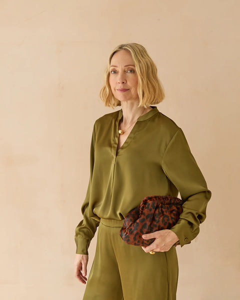 CHALK | JOSIE SHIRT | OLIVE