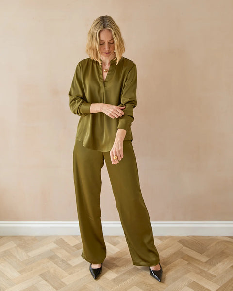 CHALK | JOSIE SHIRT | OLIVE