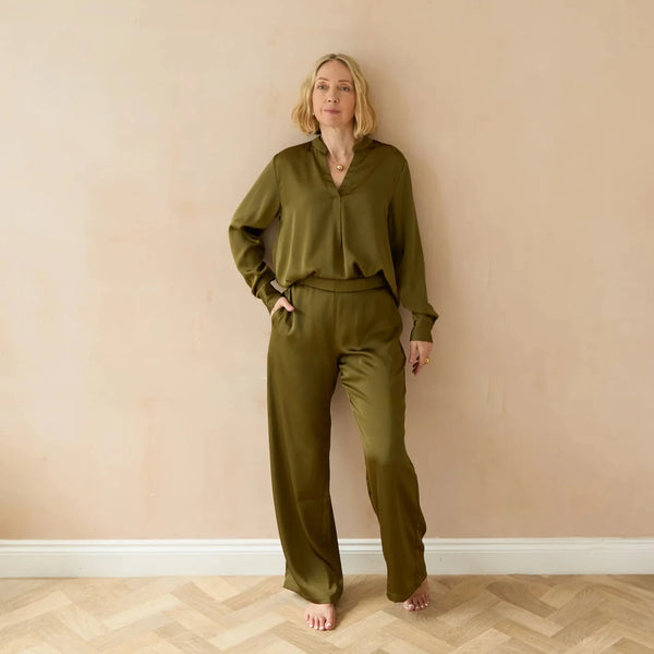 CHALK | JOSIE SHIRT | OLIVE