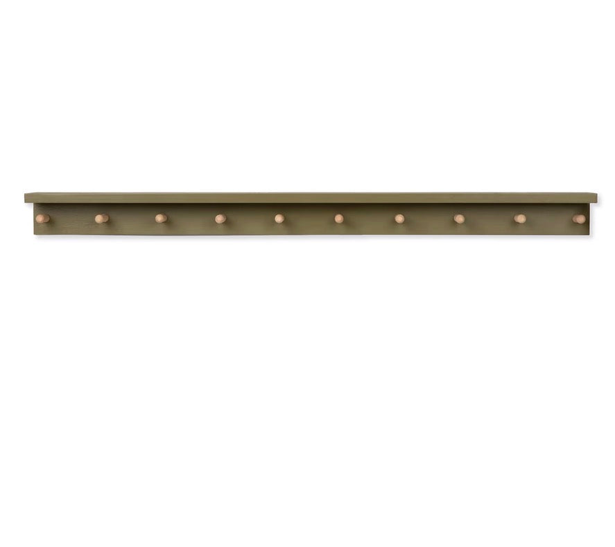 Olive - 10 Peg Shelf