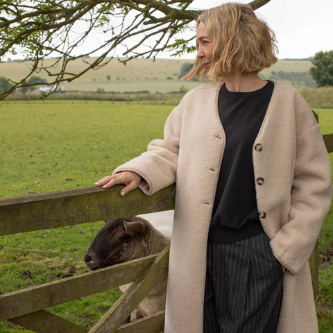 CHALK | LONGLINE MAGGIE COAT