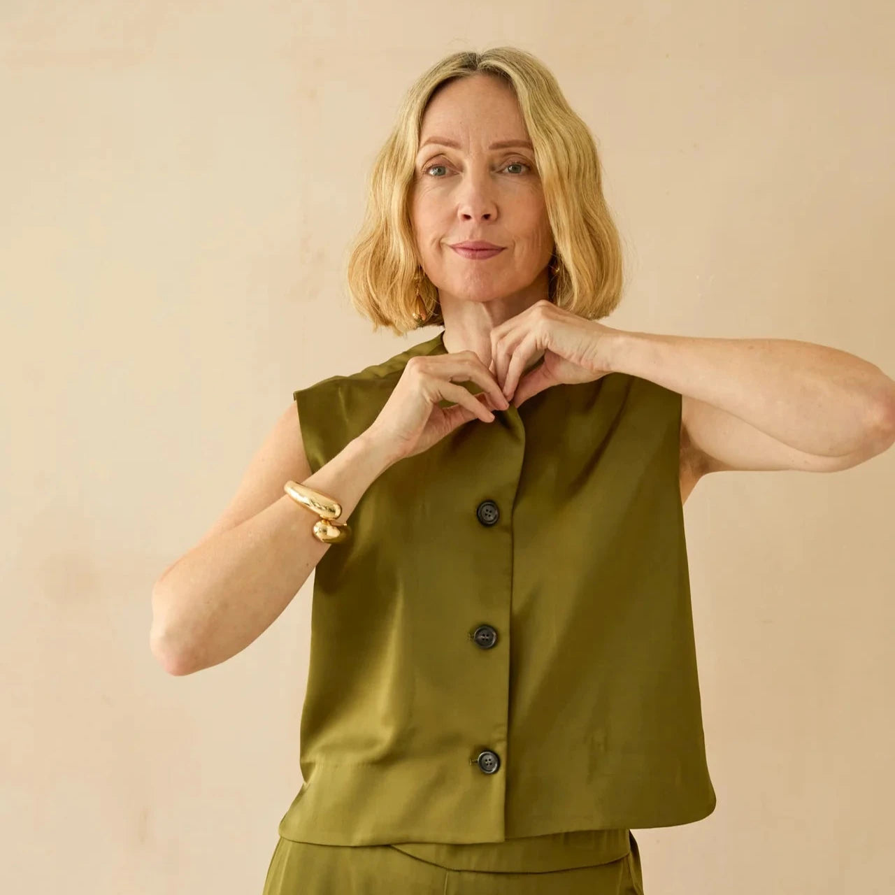 CHALK | SALLY WAISTCOAT | OLIVE