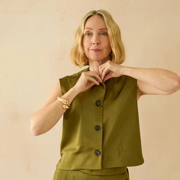 CHALK | SALLY WAISTCOAT | OLIVE