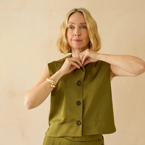CHALK | SALLY WAISTCOAT | OLIVE