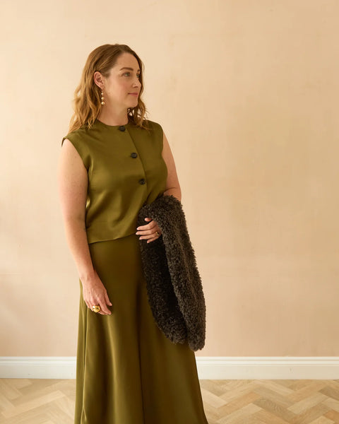 CHALK | SALLY WAISTCOAT | OLIVE