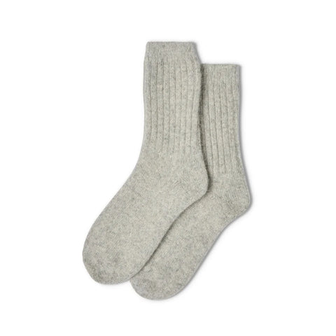 CHALK | SOFT ANGORA SOCKS | SILVER