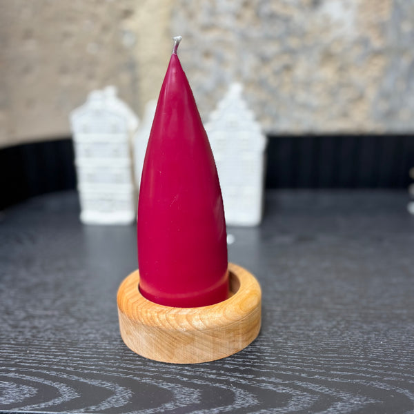 HAND TURNED | PYRAMID CANDLE HOLDER