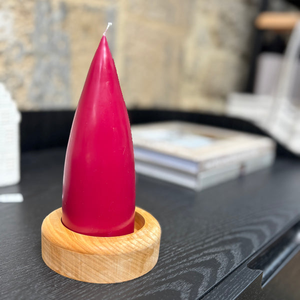 HAND TURNED | PYRAMID CANDLE HOLDER