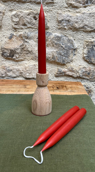 DANISH | DINNER CANDLES | RUST | PAIR