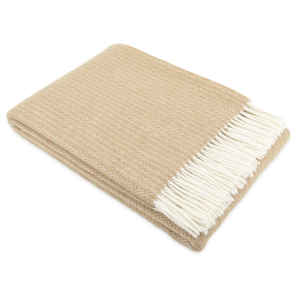 ALPIN | CABLE KNIT THROW | FAWN